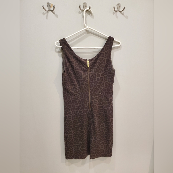 Michael Michael Kors Women Leopard Print Sleeveless Shift Dress Size 2 - Picture 2 of 3
